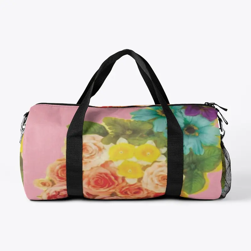 Duffle bag flowers