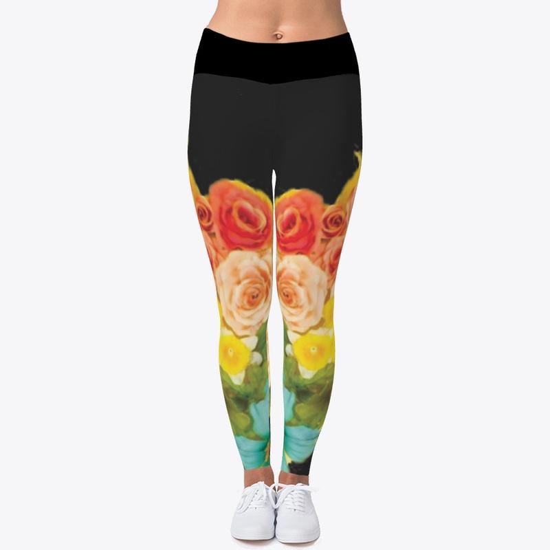 leggings natural flowers